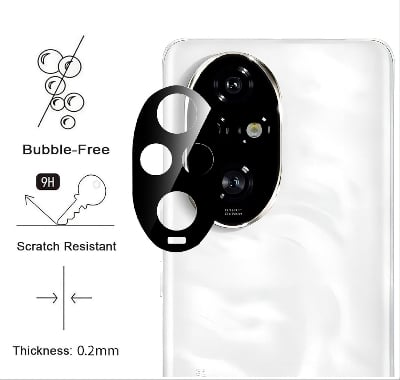 Picture of Honor 200 Pro 5G Back 9H Full Camera Lens Protector Rear 9H 3D Camera Lens Protector,Upgraded HD,Clear Scratch Resistant [With Photo Friendly Flash Cut]