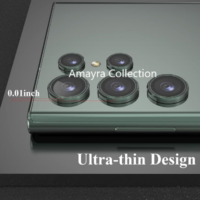 Picture of Samsung Galaxy S25 Ultra 5G 5-PCS Ring Camera Lens Protector 360 Degree Protection Camera Aluminium with Tempered Glass (Titanium Green)