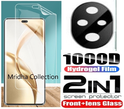 Picture of 2in1 Protector Combo Pack for Honor 200 Pro 5G (Front Hydrogel Screen Protector Poly + 3D Camera Lens Protector Glass)