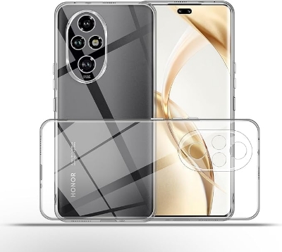 Picture of Honor 200 Pro 5G Silicone Clear Case Soft Flexible TPU Rubber Bumper Shockproof Corners Transparent Clear Back Cover