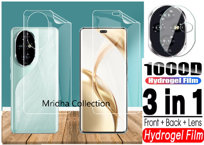 Picture of 3in1 Protector Combo Pack for Honor 200 5G (Front Hydrogel Screen Protector Poly + Back Hydrogel Poly Protector + Camera Lens Protector)