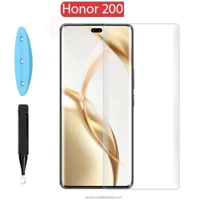 Picture of 2in1 Protector Combo Pack for Honor 200 5G (A+ GRADE) UV Glass Screen Protector + 3D Camera Protector Lens