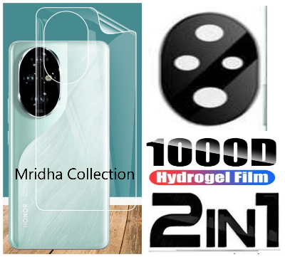 Picture of 2in1 Back Protector Combo Pack for Honor 200 5G (Back Hydrogel Poly Protector + 3D Camera Lens Protector Glass)