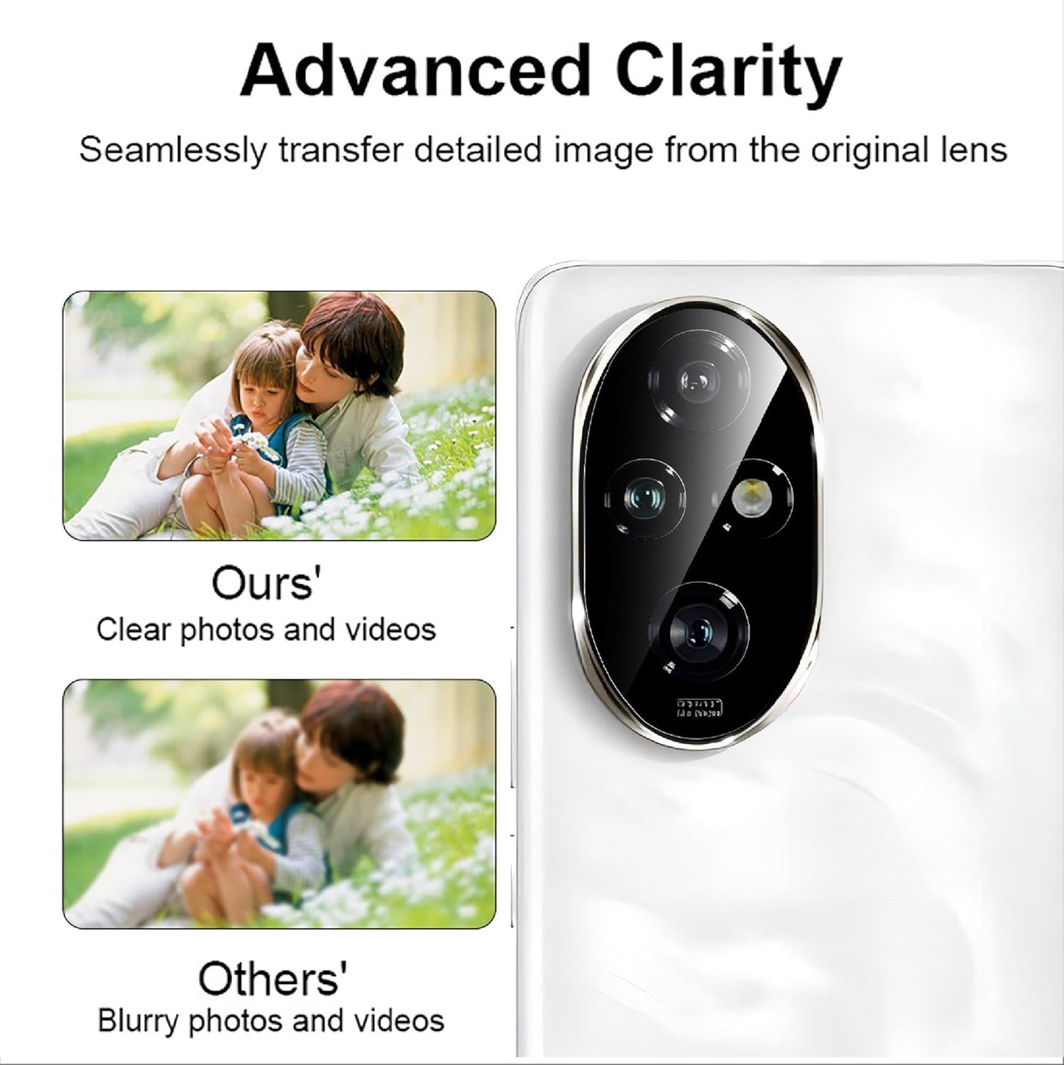 Picture of Honor 200 5G Back Camera Lens Screen Protector Rear Camera Lens Screen Protector,Upgraded HD,Clear Scratch Resistant(Nano Poly)