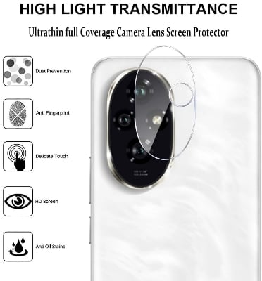 Picture of Honor 200 5G Back Camera Lens Screen Protector Rear Camera Lens Screen Protector,Upgraded HD,Clear Scratch Resistant(Nano Poly)
