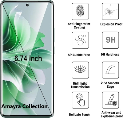 Picture of Oppo Reno9 Pro+ 5G / Oppo Reno 9 Pro Plus 5G (A+ GRADE) Premium UV Tempered Glass Screen Protector Curved with Liquid Glue and UV Light -Transparent Clear