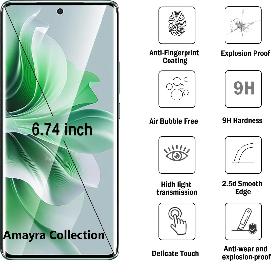 Picture of Oppo Reno4 Pro 4G / Oppo Reno 4 Pro 4G (A+ GRADE) Premium UV Tempered Glass Screen Protector Curved with Liquid Glue and UV Light -Transparent Clear