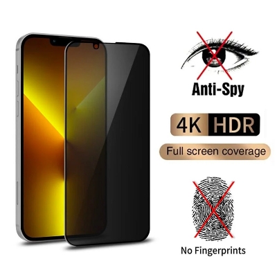 Picture of Apple iPhone 11 Pro PREMIUM PRIVACY Tempered Glass Protective Film Screen Protector Anti-glare Privacy Glass