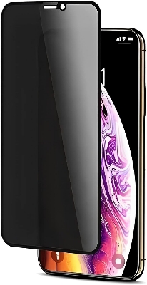 Picture of Apple iPhone Xs Max PREMIUM PRIVACY Tempered Glass Protective Film Screen Protector Anti-glare Privacy Glass