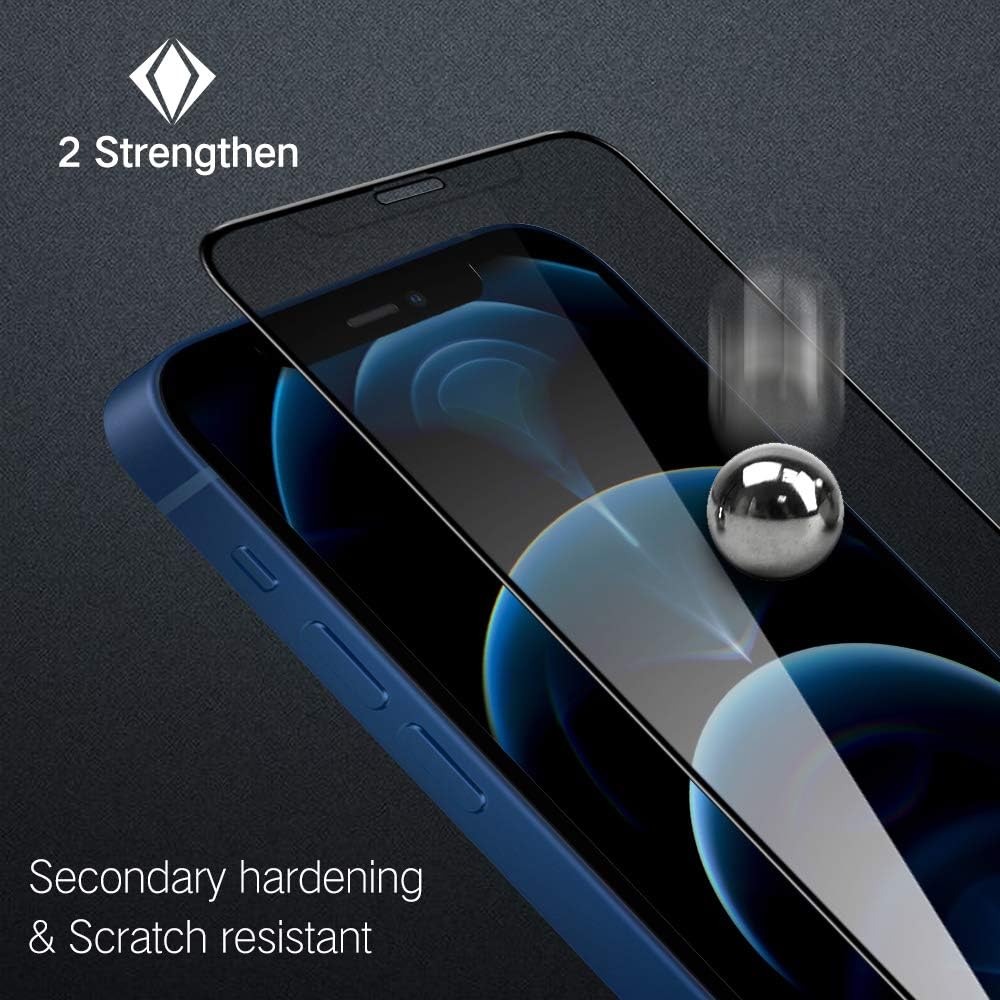 Picture of Apple iPhone 12 Mini PREMIUM PRIVACY Tempered Glass Protective Film Screen Protector Anti-glare Privacy Glass