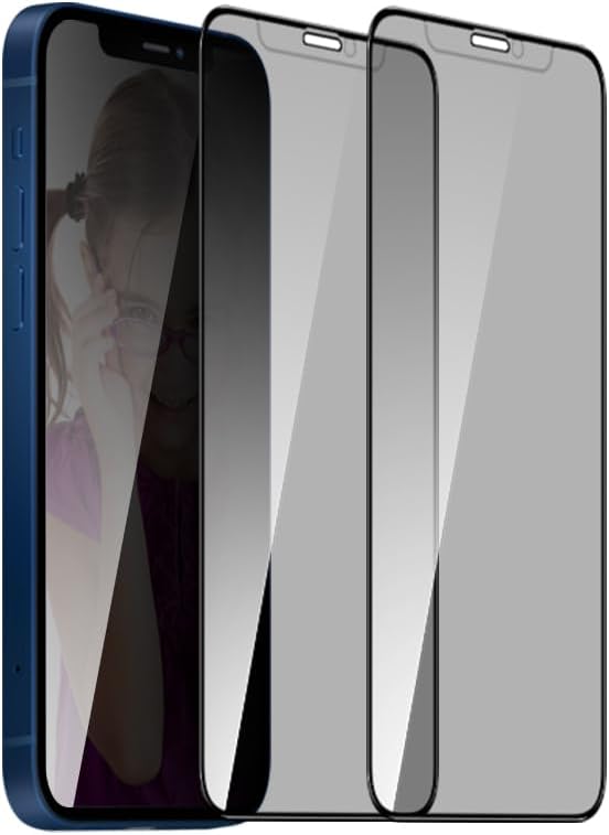 Picture of Apple iPhone 12 Pro Max PREMIUM PRIVACY Tempered Glass Protective Film Screen Protector Anti-glare Privacy Glass