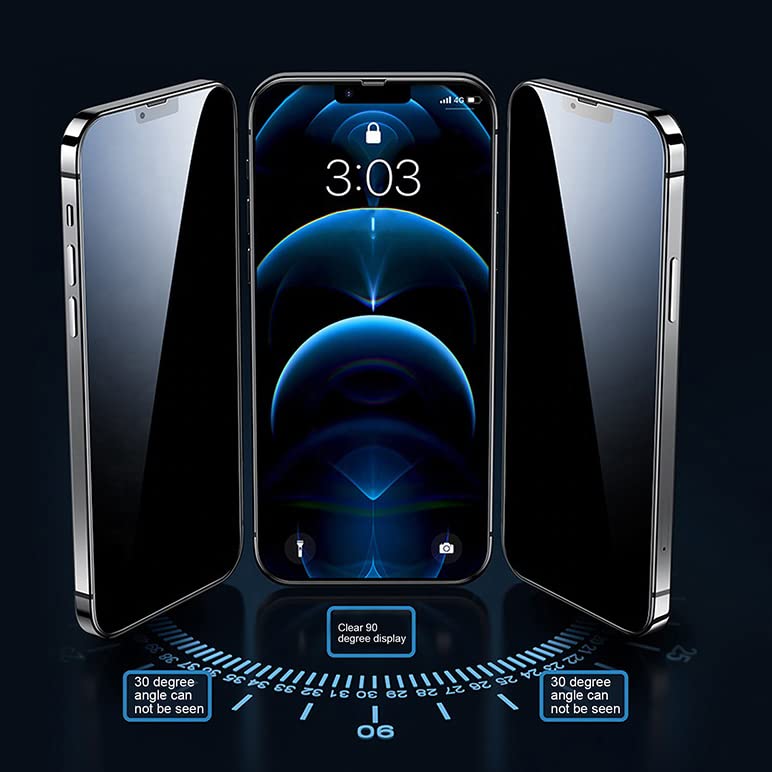 Picture of Apple iPhone 13 Pro Max PREMIUM PRIVACY Tempered Glass Protective Film Screen Protector Anti-glare Privacy Glass