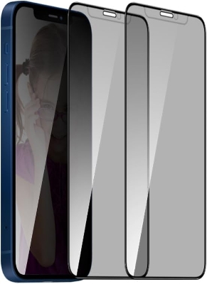 Picture of Apple iPhone 12 PREMIUM PRIVACY Tempered Glass Protective Film Screen Protector Anti-glare Privacy Glass