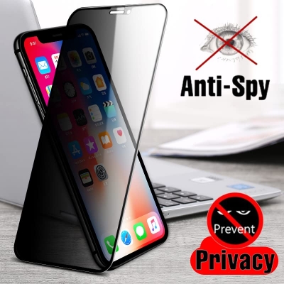 Picture of Apple iPhone 12 PREMIUM PRIVACY Tempered Glass Protective Film Screen Protector Anti-glare Privacy Glass