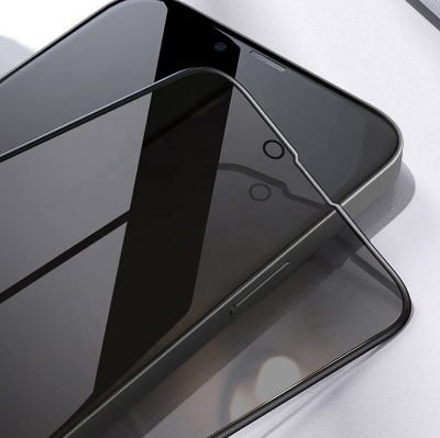 Picture of Apple iPhone 15 Plus / Apple iPhone 15+ PREMIUM PRIVACY Tempered Glass Protective Film Screen Protector Anti-glare Privacy Glass