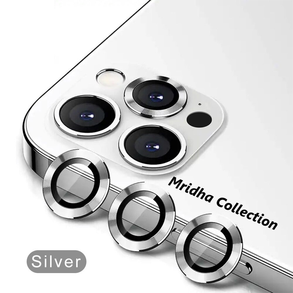 Picture of Apple iPhone 13 Pro Ring Camera Lens Protector 360 Degree Premium HD Protection Camera Aluminum Alloy Edge Tempered Glass [Installation Tray] [HD Clear] Camera Protector