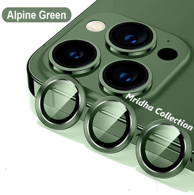 Picture of Apple iPhone 13 Pro Ring Camera Lens Protector 360 Degree Premium HD Protection Camera Aluminum Alloy Edge Tempered Glass [Installation Tray] [HD Clear] Camera Protector