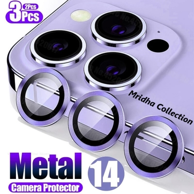 Picture of Apple iPhone 14 Pro Max Ring Camera Lens Protector 360 Degree Premium HD Protection Camera Aluminum Alloy Edge Tempered Glass [Installation Tray] [HD Clear] Camera Protector