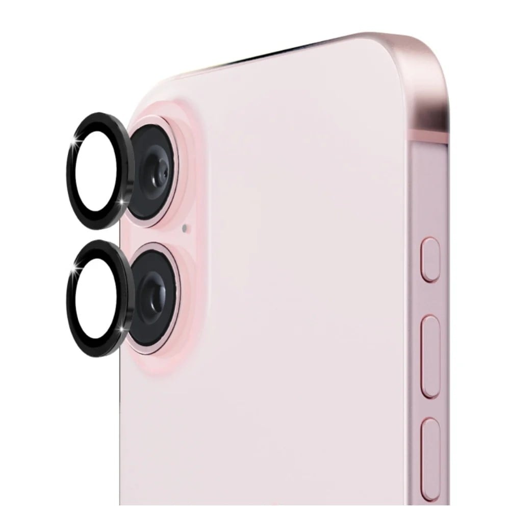 Picture of Apple iPhone 16 Plus Ring Camera Lens Protector 360 Degree Premium HD Protection Camera Aluminum Alloy Edge Tempered Glass [Installation Tray] [HD Clear] Camera Protector