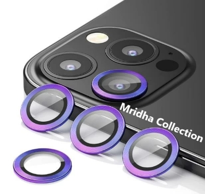 Picture of Apple iPhone 13 Pro Max Ring Camera Lens Protector 360 Degree Premium HD Protection Camera Aluminum Alloy Edge Tempered Glass [Installation Tray] [HD Clear] Camera Protector