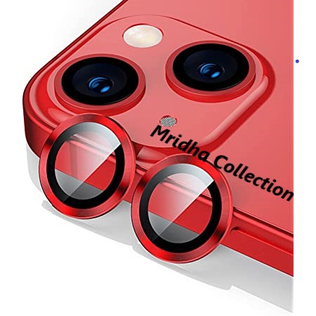 Picture of Apple iPhone 13 mini Ring Camera Lens Protector 360 Degree Premium HD Protection Camera Aluminum Alloy Edge Tempered Glass [Installation Tray] [HD Clear] Camera Protector