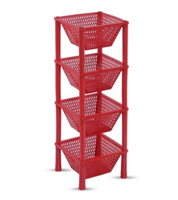 Buy Vegetable Rack 4 Step - Red Online at Best Price Online at Best Price