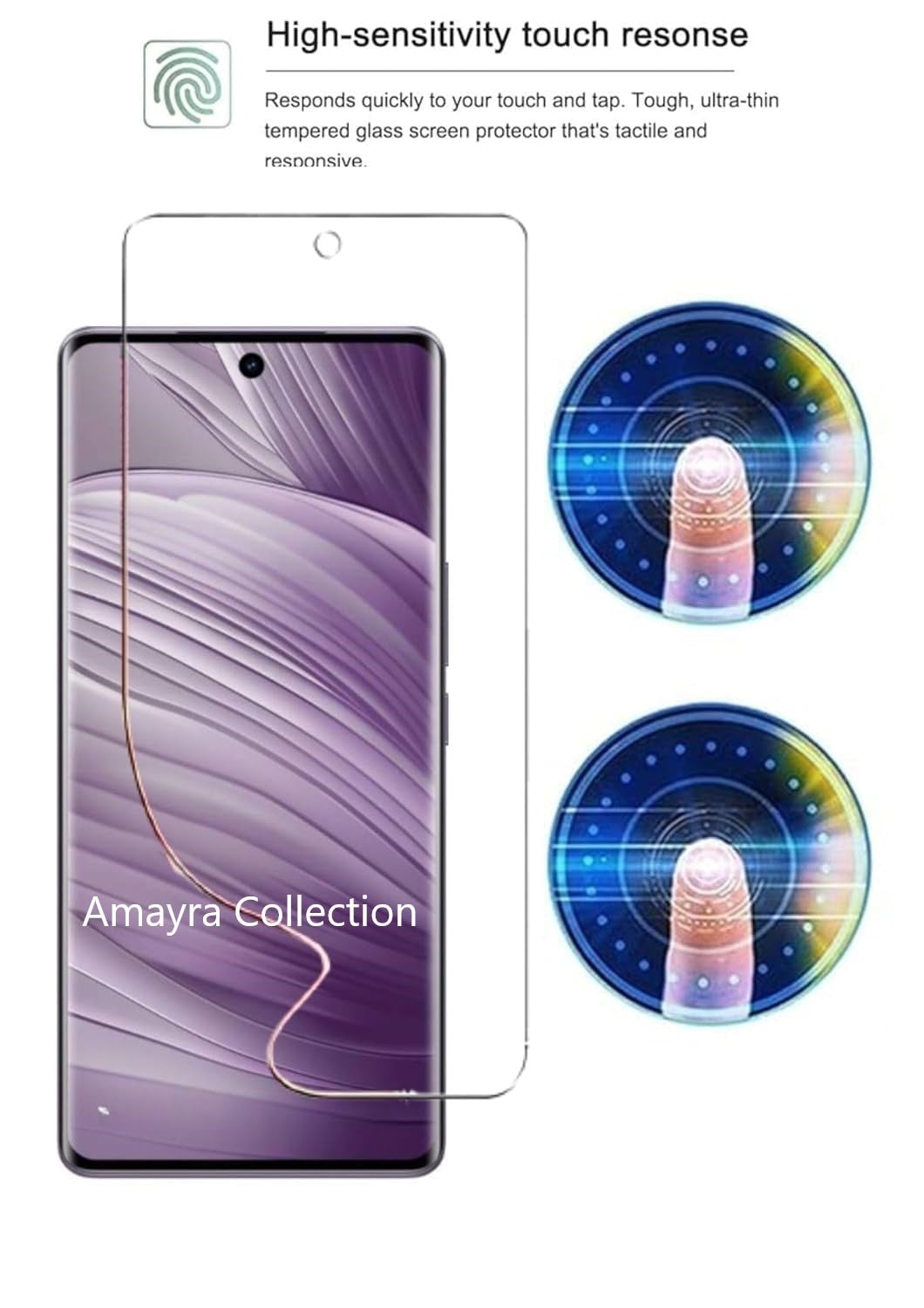 Picture of 2in1 Protector Combo Pack for vivo V40 5G (Front Hydrogel Screen Protector Poly + 3D Camera Lens Protector Glass)