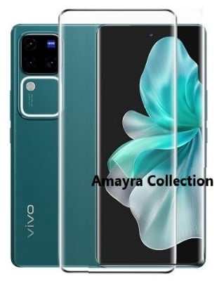 Picture of 3in1 Protector Combo Pack for vivo V30 Pro 5G (A+ GRADE) UV Glass Screen Protector + Back Protector Film + Camera Glass Protector)