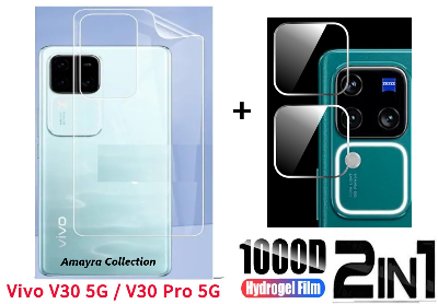 Picture of 2in1 Back Protector Combo Pack for vivo V30 Pro 5G (Back Hydrogel Poly Protector + Camera Lens Protector)