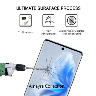 Picture of vivo V30 5G Full Glue 9D Curved Tempered Glass Screen Protector Edge to Edge Fit Protection Tempered Glass (Black)