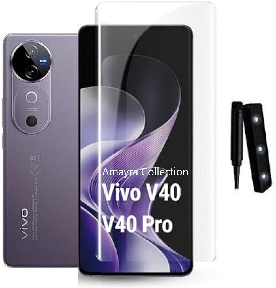 Picture of 2in1 Protector Combo Pack for vivo V40 5G (A+ GRADE) UV Glass Screen Protector + 3D Camera Protector Lens