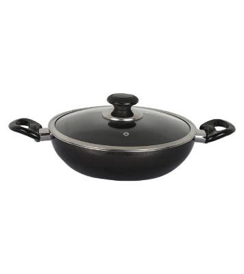 Picture of Topper Nonstick Glamour Deep Fry Pan with Lid (Black) 24 cm