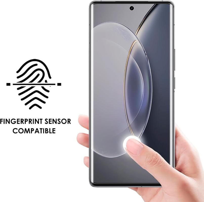 Picture of vivo V40 Pro 5G (A+ GRADE) Premium UV Tempered Glass Screen Protector Curved with Liquid Glue and UV Light -Transparent Clear