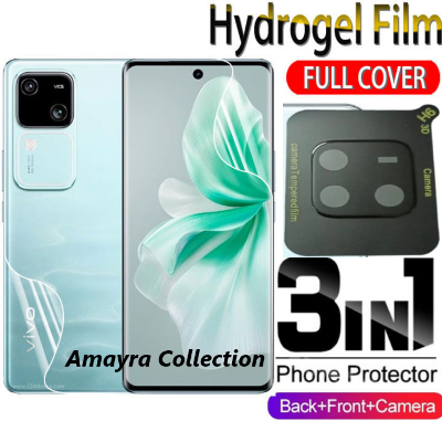 Picture of 3in1 Protector Combo Pack for vivo V30 Pro 5G (Front Hydrogel Screen Protector Poly + Back Hydrogel Poly Protector + 3D Camera Lens Protector)
