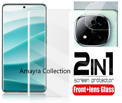 Picture of 2in1 Protector Combo Pack for Xiaomi Redmi Note 14 Pro+ 5G / Xiaomi Redmi Note 14 Pro Plus 5G (A+ GRADE) UV Glass Screen Protector + Camera Protector Lens