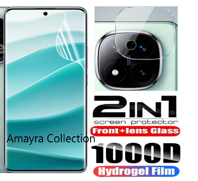 Picture of 2in1 Protector Combo Pack for Xiaomi Redmi Note 14 Pro+ 5G / Xiaomi Redmi Note 14 Pro Plus 5G (Front Hydrogel Screen Protector Poly + Camera Lens Protector)