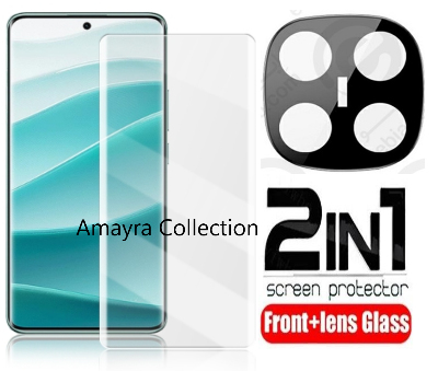Picture of 2in1 Protector Combo Pack for Xiaomi Redmi Note 14 Pro 5G (A+ GRADE) UV Glass Screen Protector + 3D Camera Protector Lens