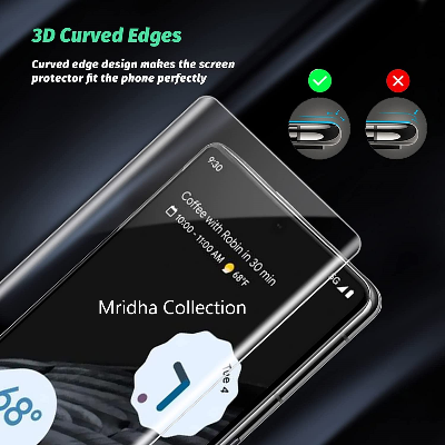 Picture of Xiaomi Redmi Note 14 Pro 5G (A+ GRADE) Premium UV Tempered Glass Screen Protector Curved with Liquid Glue and UV Light -Transparent Clear