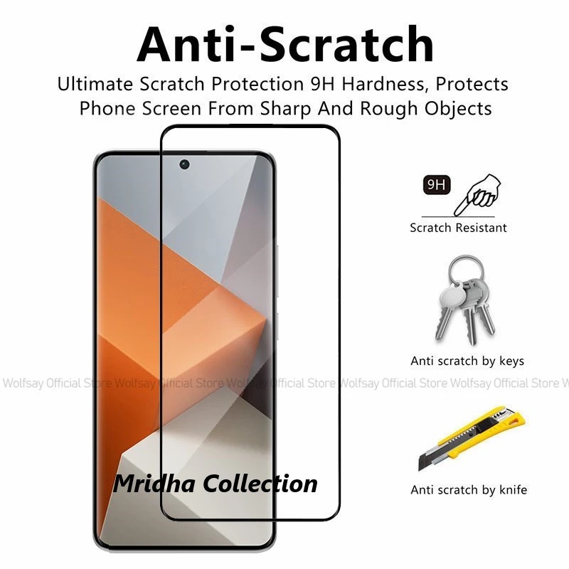 Picture of Xiaomi Redmi Note 14 Pro+ 5G / Xiaomi Redmi Note 14 Pro Plus 5G Full Glue 9D Curved Tempered Glass Screen Protector Edge to Edge Fit Protection Tempered Glass (Black)