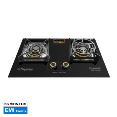 Picture of Niyama Glossy Granite Stone 2 Burner Cabinet Gas Hob NGH-2007-LGP-NG