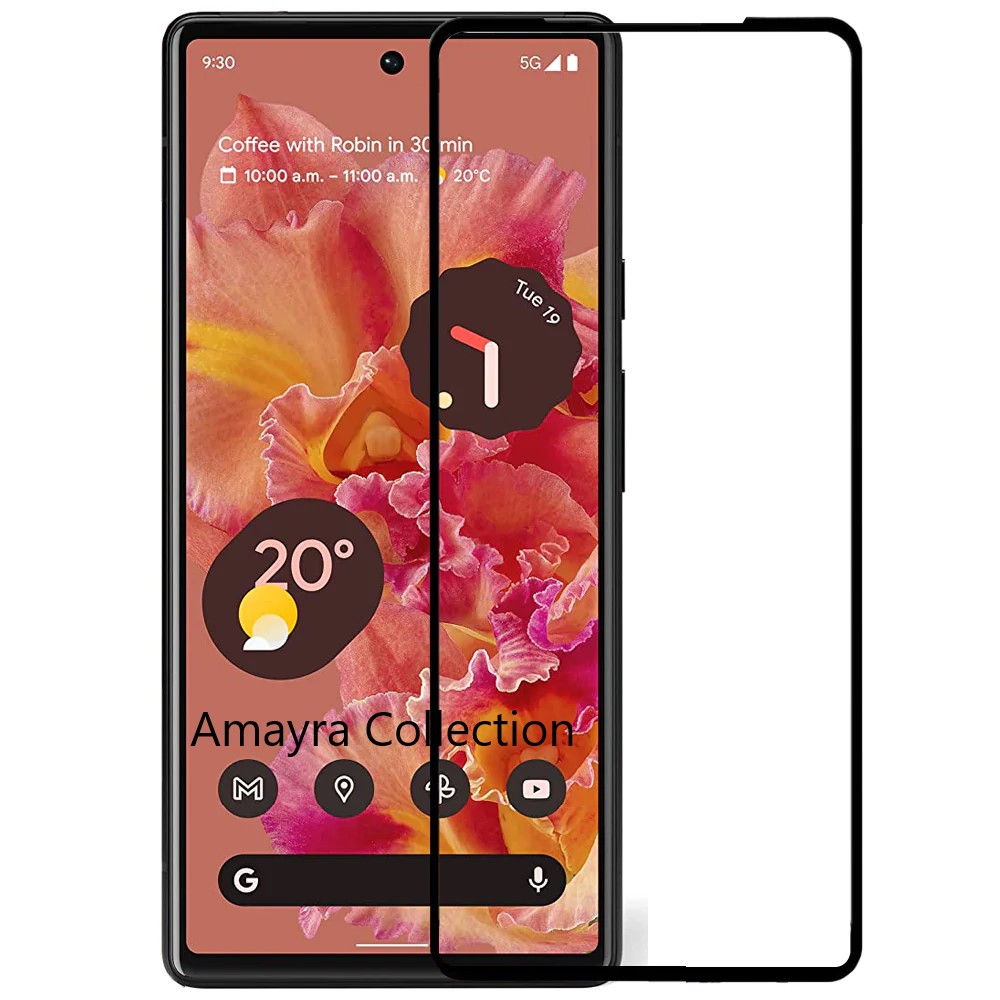 Picture of 3in1 Protector Combo Pack for Google Pixel 6 5G (5d Full Screen Protector Glass+Back Hydrogel Protector Poly+Camera Lens Protector)