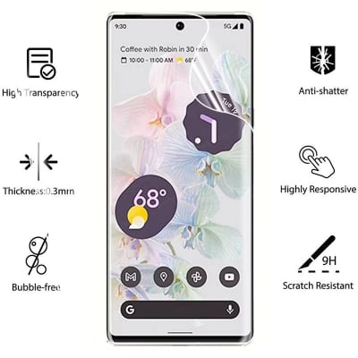 Picture of Google Pixel 6 5G TPU Protective Film Hydrogel Front Poly Protector Screen Protector Anti-Shatter / High Definition (Front Poly)