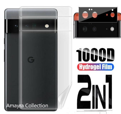 Picture of 2in1 Back Protector Combo Pack for Google Pixel 6a 5G (Back Hydrogel Poly Protector+9h Camera Lens Protector)