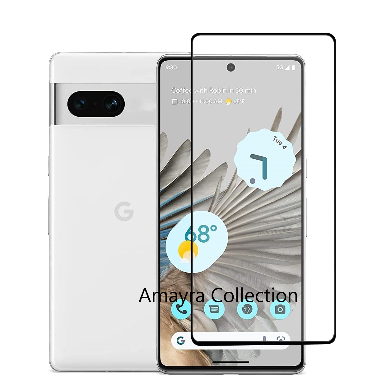 Picture of 2in1 Protector Combo Pack for Google Pixel 7a 5G (5d Full Screen Protector Glass+9h Camera Lens Protector)