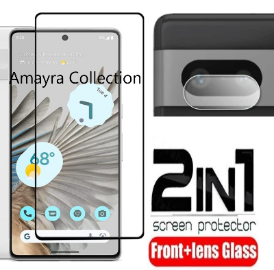 Picture of 2in1 Protector Combo Pack for Google Pixel 7 5G (5d Full Screen Protector Glass+ Camera Lens Protector)