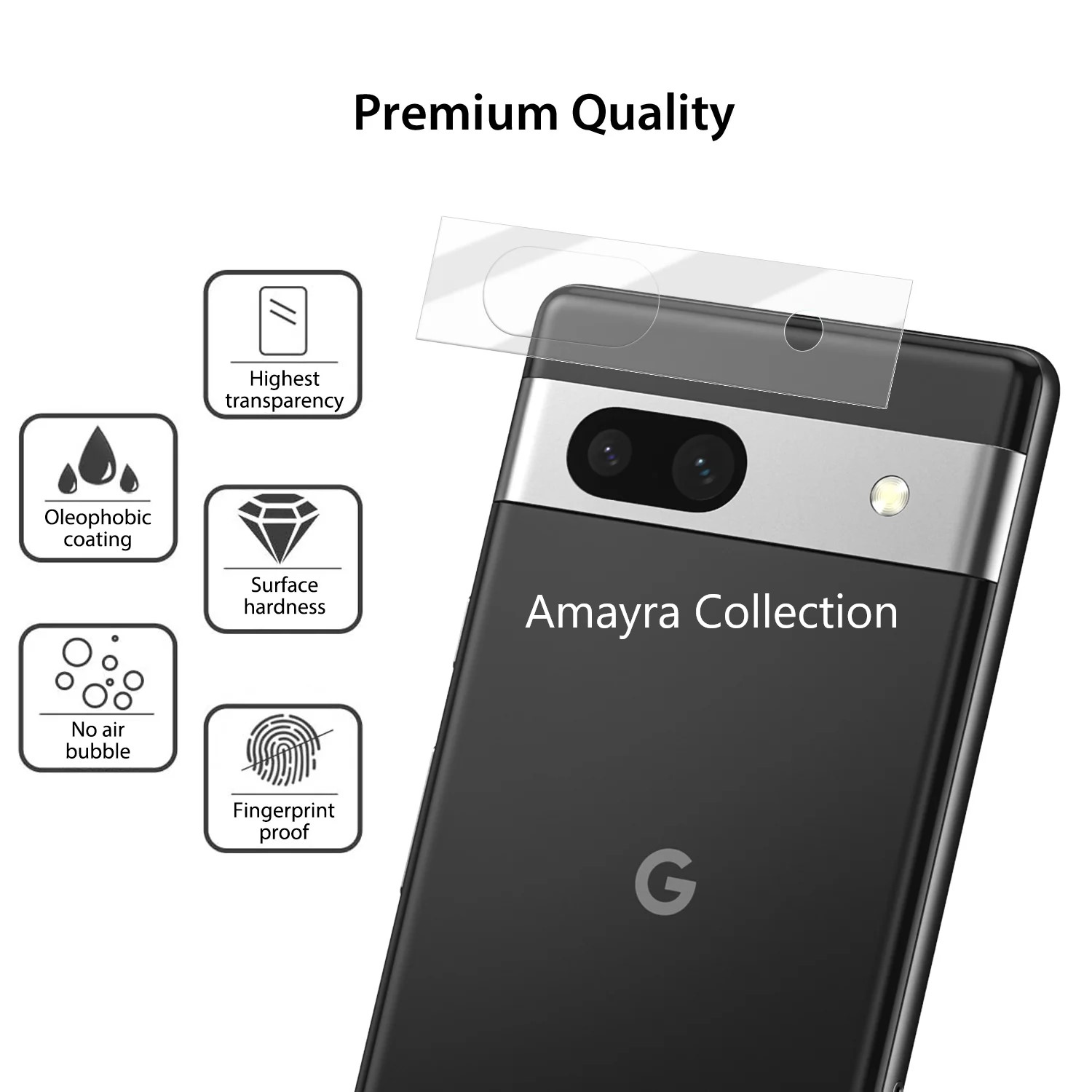 Picture of Google Pixel 7 5G  Back Camera Lens Screen Protector Rear Camera Lens Screen Protector,Upgraded HD,Clear Scratch Resistant(Nano Poly)