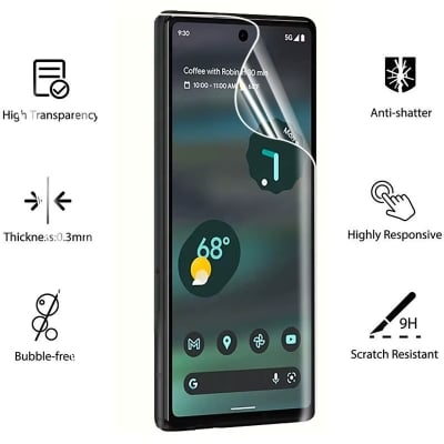 Picture of 2in1 Protector Combo Pack for Google Pixel 8 5G (Front Hydrogel Screen Protector Poly+Camera Lens Protector)