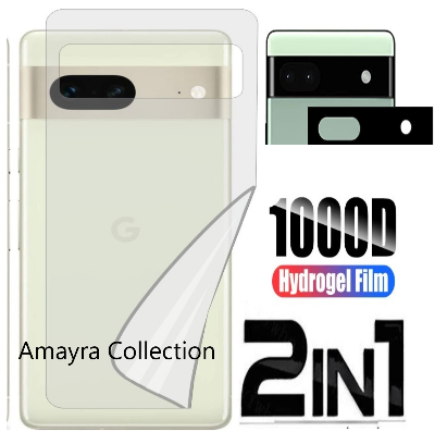 Picture of 2in1 Back Protector Combo Pack for Google Pixel 7 5G (Back Hydrogel Poly Protector+9h Camera Lens Protector)