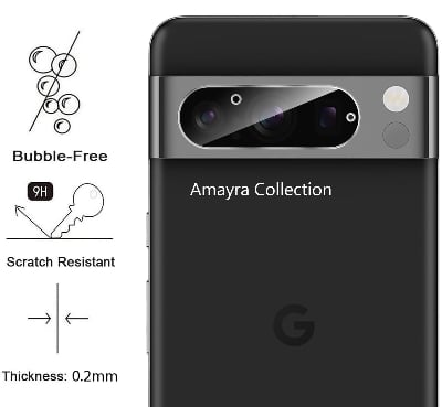 Picture of 2in1 Protector Combo Pack for Google Pixel 8 5G (Premium Full Screen Protector Glass + Camera Lens Protector)