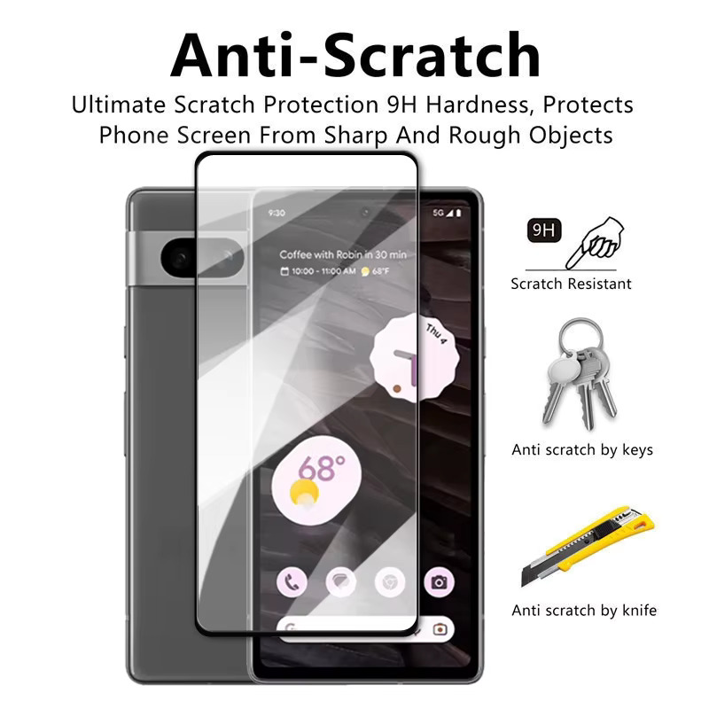 Picture of 2in1 Protector Combo Pack for Google Pixel 8 5G (Premium Full Screen Protector Glass+9h Camera Lens Protector)